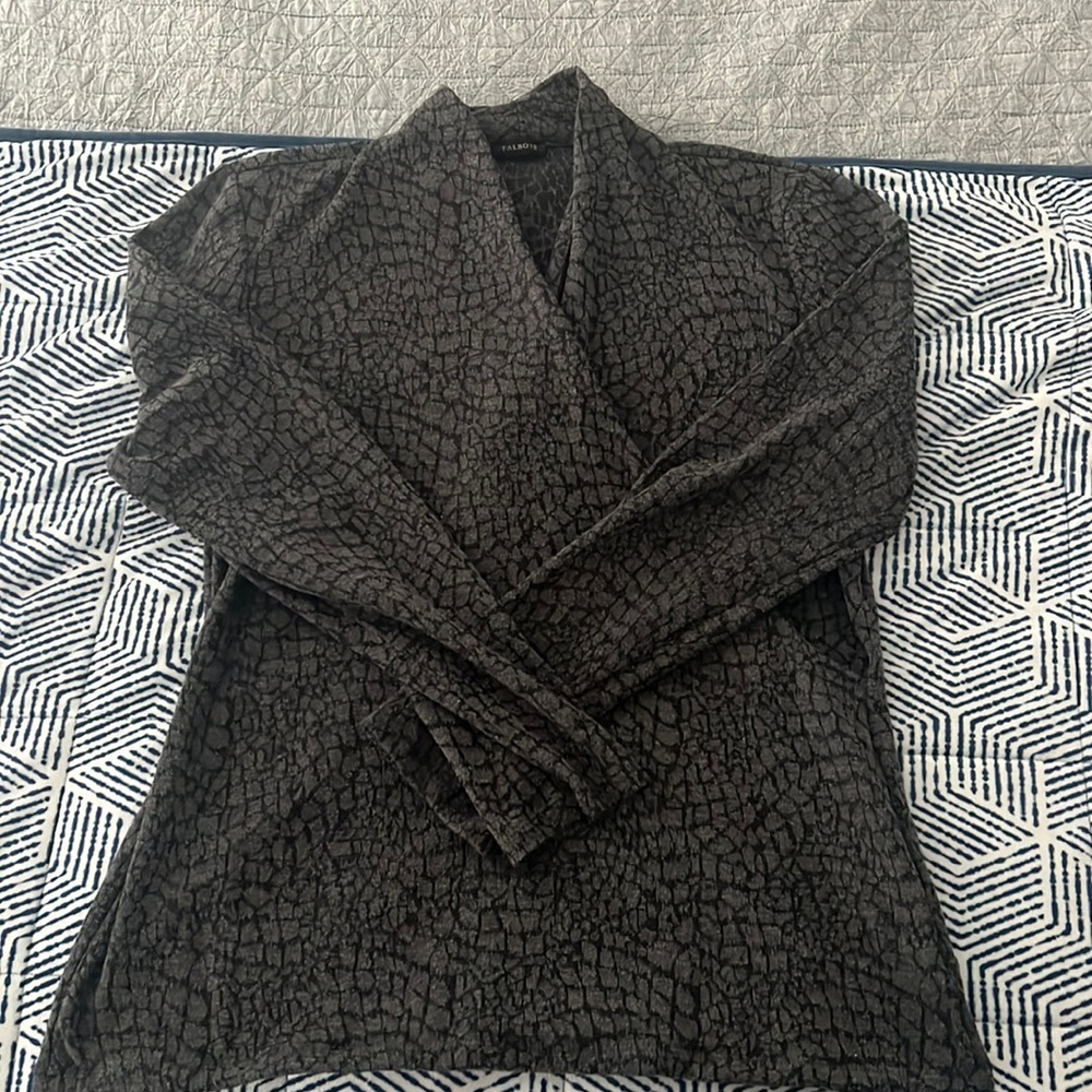 Talbots. Dark grey. Women’s Cross sweater. Size Lg.